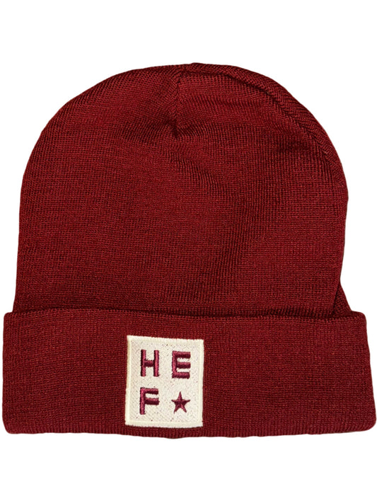 Burgundy beanie